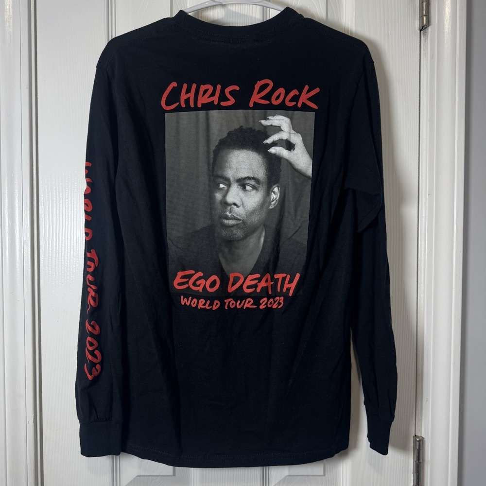 Chris Rock Shirt Mens Small  Black Long Sleeve Pullover Ego Death Tour 2022